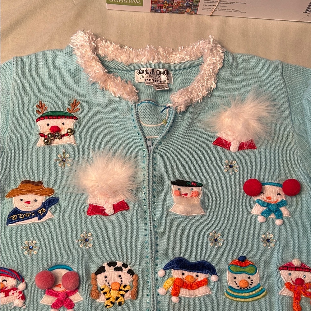Jack B. Quick Blue Festive Cardigan